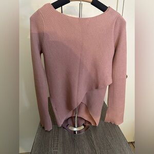 Love By Design Blush Ribbed Knit Top